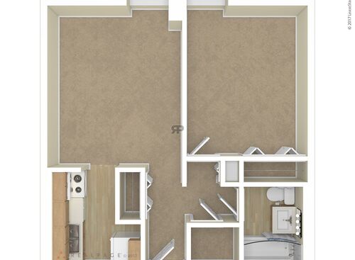 1 Bedroom: Beds - 1: Baths - 1: SqFt Range - 529 to 529
