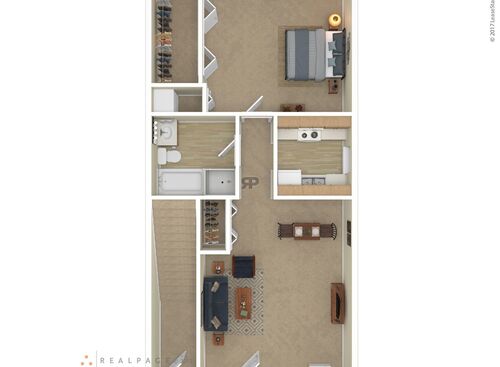 1 Bedroom: Beds - 1: Baths - 1: SqFt Range - 568 to 568