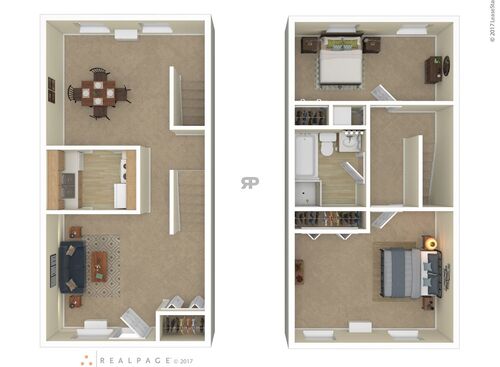 2 Bedrooms: Beds - 2: Baths - 1: SqFt Range - 952 to 952