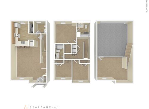 3 Bedroom: Beds - 3: Baths - 1: SqFt Range - 1607 to 1607