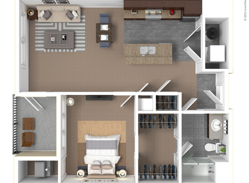 Balfour: Beds - 1: Baths - 1: SqFt Range - 761 to 761