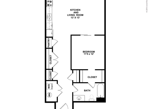Beckett: Beds - 1: Baths - 1: SqFt Range - 737 to 839