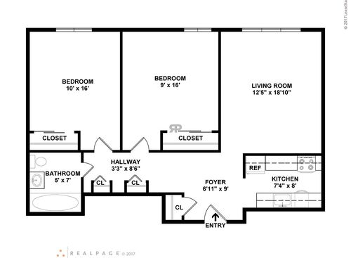 2 Bedroom: Beds - 2: Baths - 1: SqFt Range - 700 to 700