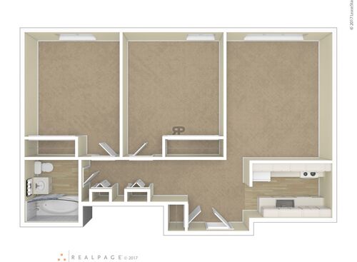 2 Bedroom: Beds - 2: Baths - 1: SqFt Range - 700 to 700