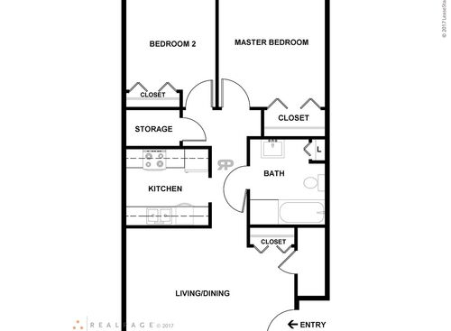 Two Bedroom Handicap: Beds - 2: Baths - 1: SqFt Range - 500 to 500