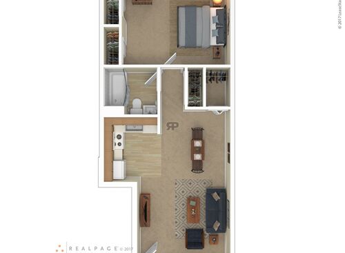 One Bedroom: Beds - 1: Baths - 1: SqFt Range - 500 to 500