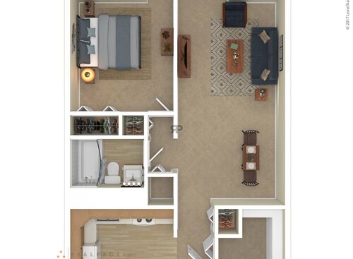 1BR: Beds - 1: Baths - 1: SqFt Range - 608 to 608