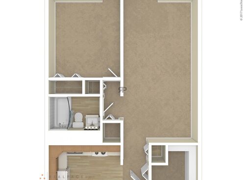 1BR-CGF: Beds - 1: Baths - 1: SqFt Range - 608 to 608