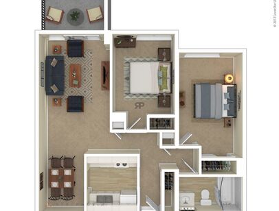 2 Bedroom HUD: Beds - 2: Baths - 1: SqFt Range - 783 to 783