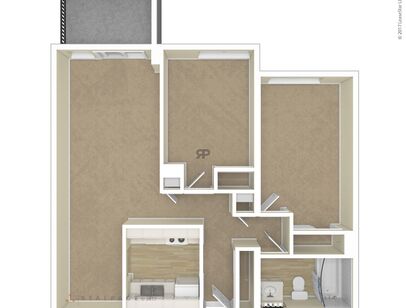 2 Bedroom HUD: Beds - 2: Baths - 1: SqFt Range - 783 to 783