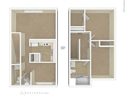 2 Bedroom Townhome Type A HUD: Beds - 2: Baths - 1.5: SqFt Range - 952 to 952
