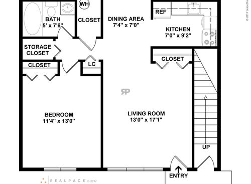 One Bedroom: Beds - 1: Baths - 1: SqFt Range - 500 to 500