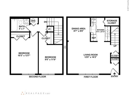 Two Bedroom: Beds - 2: Baths - 1: SqFt Range - 600 to 600