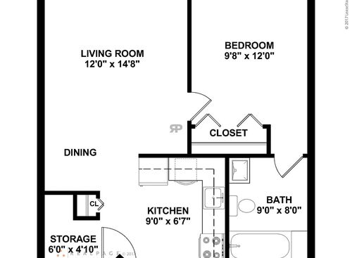 One Bedroom: Beds - 1: Baths - 1: SqFt Range - 500 to 500