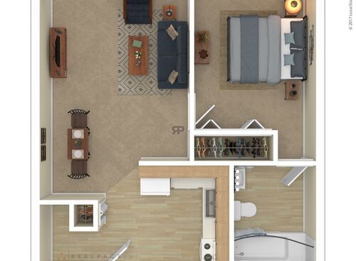 One Bedroom: Beds - 1: Baths - 1: SqFt Range - 500 to 500