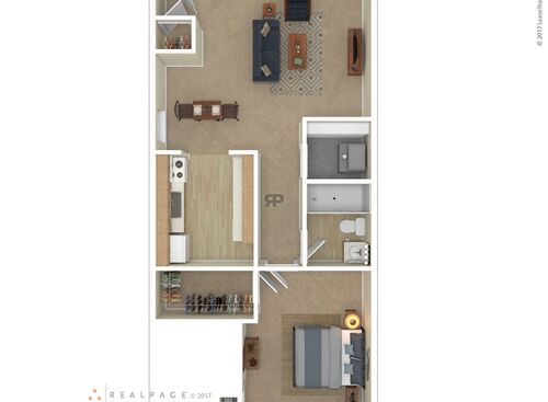 One Bedroom: Beds - 1: Baths - 1: SqFt Range - 550 to 550