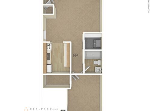 One Bedroom: Beds - 1: Baths - 1: SqFt Range - 550 to 550