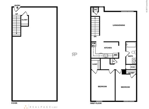 Two Bedroom: Beds - 2: Baths - 1: SqFt Range - 600 to 600