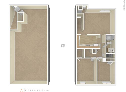 Two Bedroom: Beds - 2: Baths - 1: SqFt Range - 600 to 600