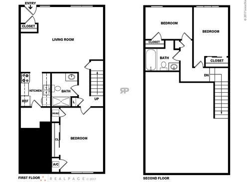 Three Bedroom: Beds - 3: Baths - 2: SqFt Range - 700 to 700