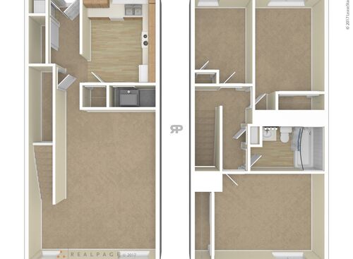 Three Bedroom: Beds - 3: Baths - 1: SqFt Range - 700 to 700