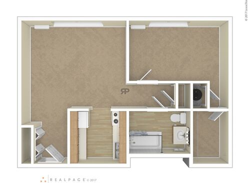 One Bedroom: Beds - 1: Baths - 1: SqFt Range - 500 to 500