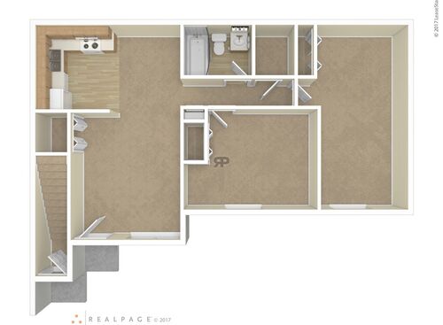 Two Bedroom: Beds - 2: Baths - 1: SqFt Range - 668 to 668