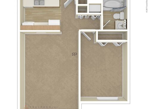 One Bedroom: Beds - 1: Baths - 1: SqFt Range - 500 to 500