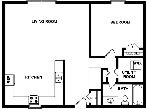 1  Bedroom: Beds - 1: Baths - 1: SqFt Range - 734 to 734