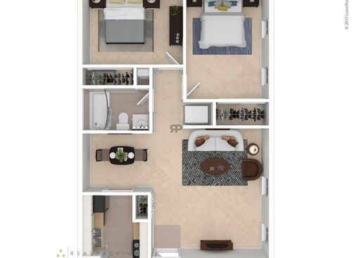 The Bonelli: Beds - 2: Baths - 1: SqFt Range - 826 to 826
