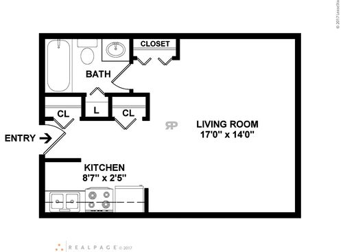 Studio: Beds - Studio: Baths - 1: SqFt Range - 357 to 357