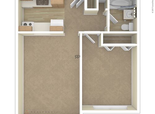 1 Bedroom: Beds - 1: Baths - 1: SqFt Range - 500 to 500