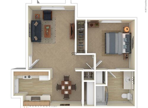 One Bedroom: Beds - 1: Baths - 1: SqFt Range - 635 to 635