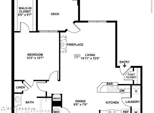 One bedroom / One bathroom: Beds - 1: Baths - 1: SqFt Range - 843 to 843