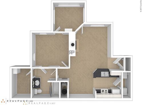 One bedroom + Sunroom: Beds - 1: Baths - 1: SqFt Range - 906 to 906