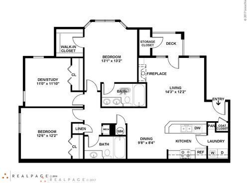 Three bedrooms / Two bathrooms: Beds - 3: Baths - 2: SqFt Range - 1410 to 1410