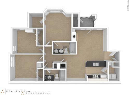 Three bedrooms / Two bathrooms: Beds - 3: Baths - 2: SqFt Range - 1410 to 1410