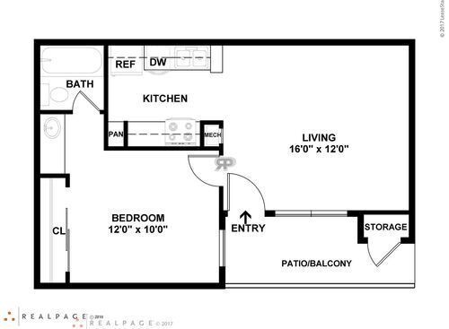 Ash: Beds - 1: Baths - 1: SqFt Range - 585 to 585