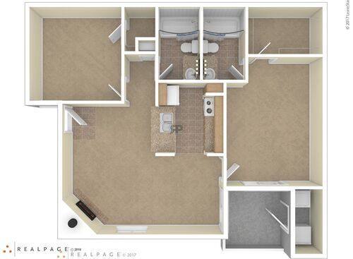 Dogwood: Beds - 2: Baths - 2: SqFt Range - 1012 to 1012