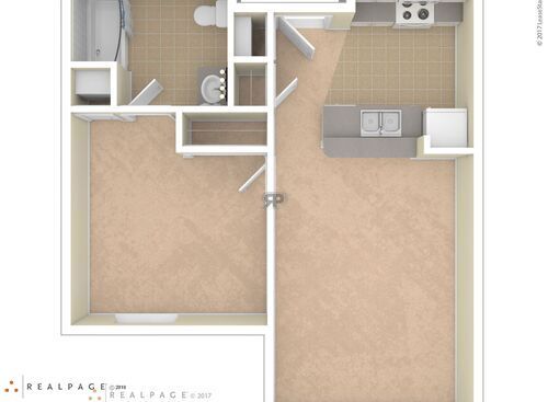 1 Bedroom - 1 Bathroom: Beds - 1: Baths - 1: SqFt Range - 590 to 590