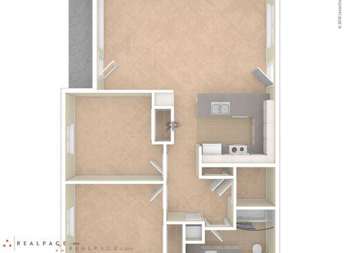 2BR Type 2: Beds - 2: Baths - 1: SqFt Range - 910 to 910