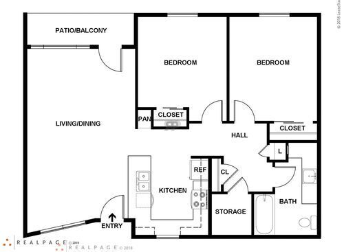 2BR Type 4: Beds - 2: Baths - 1: SqFt Range - 900 to 900