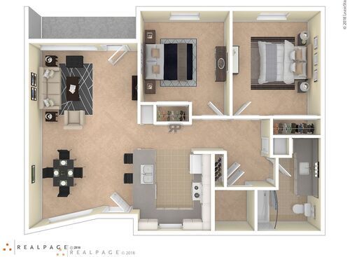 2BR Type 4: Beds - 2: Baths - 1: SqFt Range - 900 to 900