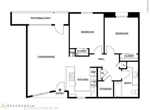 2BR Type 5: Beds - 2: Baths - 1: SqFt Range - 880 to 880