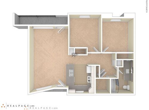 2BR Type 5: Beds - 2: Baths - 1: SqFt Range - 880 to 880