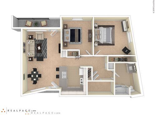 2BR Type 6: Beds - 2: Baths - 1: SqFt Range - 990 to 990