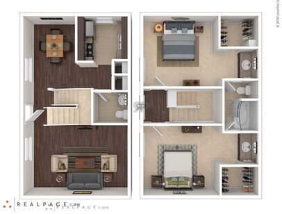 Townhome: Beds - 2: Baths - 1.5: SqFt Range - 1100 to 1100