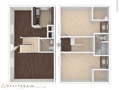 Townhome: Beds - 2: Baths - 1.5: SqFt Range - 1100 to 1100
