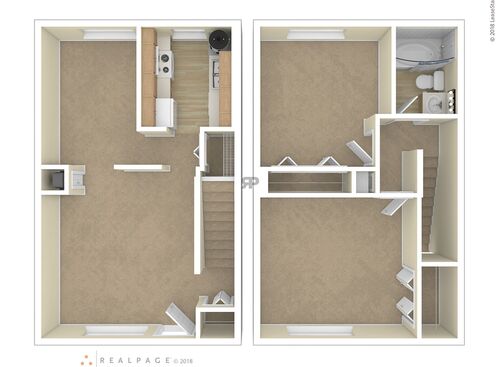 Two Bedroom: Beds - 2: Baths - 1: SqFt Range - 600 to 600