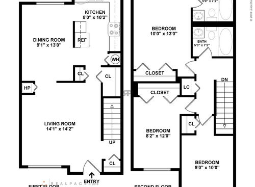 Three Bedroom: Beds - 3: Baths - 2: SqFt Range - 700 to 700